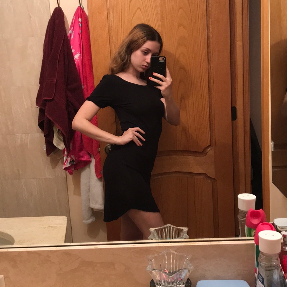 Black t shirt dress